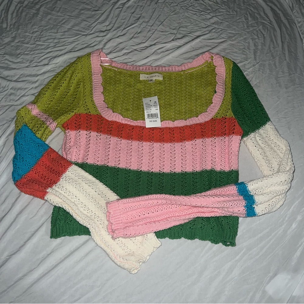 PacSun LA Hearts colorblocked sweater